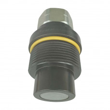 Connect Under Pressure Hydraulic Quick Coupling Flat Face Carbon Steel Plug 5075PSI 1-1/2" Body 1-1/2"NPT ISO 16028