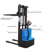 Full Electric Stacker 2600lbs Capacity 63" Lifting Height