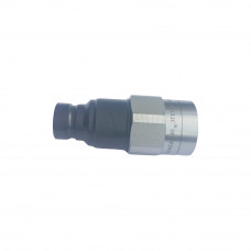 Connect Under Pressure Hydraulic Quick Coupling Flat Face Carbon Steel Plug 4350PSI 3/4" Body 1"NPT ISO 16028