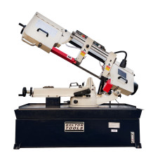 Industrial 10 x 18 in Metal Cutting Bandsaw With Swiveling Base, Dual Mitering Head Band Saw Horizontal Bandsaws Hydraulic Metal Cutting 220V BS-101