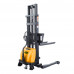 Bolton Tools 118" High Semi Electric Straddle Stacker with Straddle Legs 2200lbs Capacity, Semi Electric Straddle Stacker with Adj Forks and Legs
