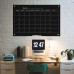 Glass Calendar Blackboard - 24" x 36" - Magnetic - Black