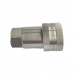 1/2" NPT ISO A Hydraulic Quick Coupling Stainless Steel AISI316 Socket 2900 PSI