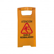 Wet Floor Sign 24" L x 12" W A-Frame Printed Caution Board - Yellow