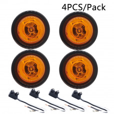 2'' Side Marker Lights Led Round For Trailers Truck
