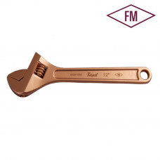 12" Beryllium Copper Adjustable Wrench Non-Sparking Non-Magnetic