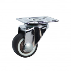 1" Swivel Plate Caster 22lb Capacity Brown TPR 4 Pack
