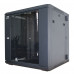 12U Double Section Wall Mounted Server Network Enclosure Rack 23.6''