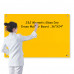 Magnetic Glass Dry Erase Marker Board -24" x 36" -Yellow