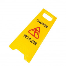 24" H x 12" W Yellow Caution Wet Floor Signs Original Version 2-Sided