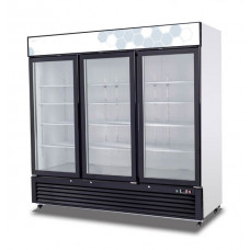 Hinged Glass Three Door Merchandiser Refrigerator - 72 cu/ft (115v/60hz)