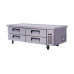 72″ Wide Refrigerated Chef Base with 76″ Extended Top - 15 cu/ft