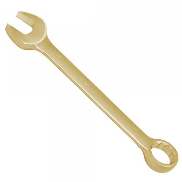 WEDO Non-Sparking Combination Wrench, Spark-free Safety Spanner,Aluminum Bronze,DIN Standard, BAM & FM Certificate,17 X 195mm