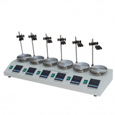 6L Laboratory Magnetic Stirrer Hot plate Digital Display 6-Position