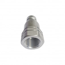 Hydraulic Quick Coupling Flat Face Carbon Steel Plug 4785PSI 3/4" Body 1"NPT High Pressure ISO 16028
