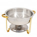 4QT. Gold-plated Round Stainless Steel Chafing Dishes