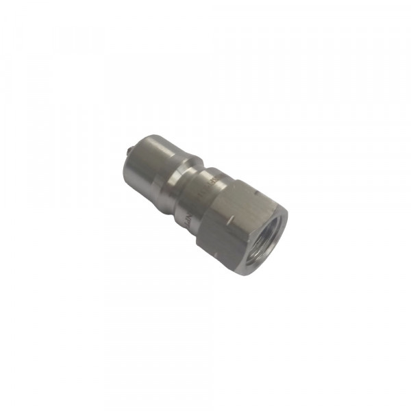 1/4" NPT ISO B Hydraulic Quick Coupling Stainless Steel AISI316 Socket Plug 4350PSI