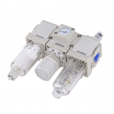 1/4" NPT 5 micro Air Filter Regulator Oiler Separator Lubricator Combo