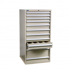 Industrial Modular Drawer Cabinet 28 1/4" x 28 1/2" x 57" 11 Drawers