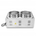 Food Warmer Full Size SS With 2 Round Soup Pots,120V 1200W