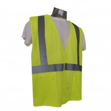 L Safety Vest Value Type R Class 2 Lime Breakaway with Two Pockets