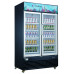 48.7 cu. ft. Commercial Glass Swing 2-Door Merchandiser Refrigerator in Black