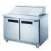 11.4 cu. ft. 2-Door Commercial Food Prep Table Refrigerator in Stainless Steel with Mega Top