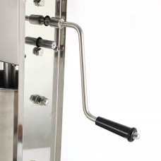 5L. Stainless Steel Vertical Manual Sausage Stuffer With 4 Funnels
