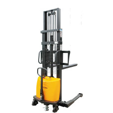 Semi-Electric Straddle Stacker 98" Lift 3300lbs with Adjustable Forks