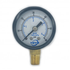 1.5 Inch Dry Pressure Gauge Bottom Connection 1/8