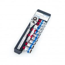 1/2 in. Drive Metric Spanner Socket Wrench Set (12-Piece)