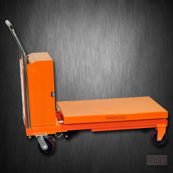 Bolton Tools Hydraulic Hand Electric Table Truck | 1100 lb | ETF50