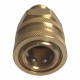 3/8" NPT Hydraulic Quick Coupling Brass Socket 2900PSI Male Thread