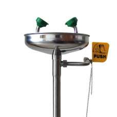Pedestal Mounted Emergency Eyewash Station With 304 Stainless Steel Bowl
