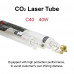 40W CO2 Laser Tube 700mm Long 50mm Diameter With Metal Head 5000hr Service Life for Laser Engraver Cutter Laser Engraving Machine FDA Approved