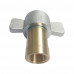 1"Hydraulic Quick Coupling Carbon Steel Brass Screw Connect Wing Nut 3000PSI NPTF Socket
