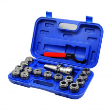 CAT40 Shank ER40 Chuck with 15 pc Collet Set, 1/8