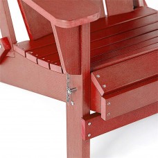 9pcs Polywood Adirondack Chair Poly Lumber Plastic  Pepper Red  Foldable