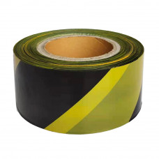 Caution Stripe Tape 3"W x 1000'L Black and Yellow 1 Roll