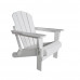 18pcs Polywood Adirondack Chair Poly Lumber Plastic Moonlight White Foldable