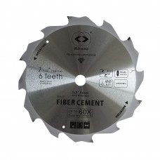 7-1/4'' PCD Saw Blade 6 Teeth  5/8'' Arbor Tipped TCG Fiber Cement