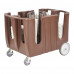 Multiple Adjustable Dish Caddy With Vinyl Cover Holds Up 300 Dishes