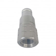 Hydraulic Quick Coupling Flat Face Carbon Steel Plug 5075PSI 3/8" Body 3/4"UNF  High Pressure ISO 16028
