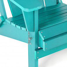 Polywood Adirondack Chair Poly Lumber Plastic  Tiffany Blue Foldable