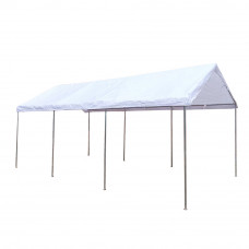10'x20' Heavy Duty Outdoor PE Canopy Tent Sun-proof White 8 Legs Waterproof Wedding Party Tent