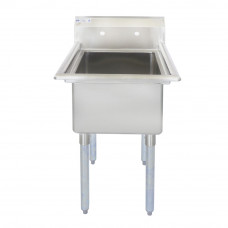 29" 18-Ga SS304 One Compartment Commercial Sink 24" x 24" x 14" Bowl