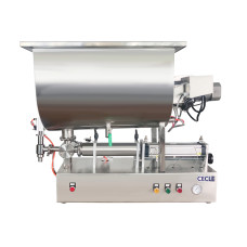 6.8-34 OZ Semi-Auto Paste Filling Machine With Mixing & Heating Hopper