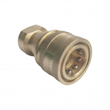 1/2" NPT ISO B Hydraulic Quick Coupling Brass Socket Plug 2320PSI