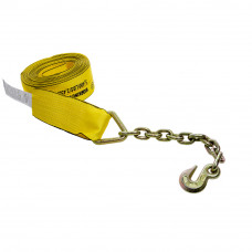 Winch Strap With Chain Anchor Hook End 4