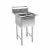 23 1/2" 18-Ga All Stainless Steel One Compartment Sink18"x18"x12" Bowl
